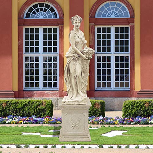 Design Toscano Autumn Fall Woman of Four Seasons Garden Statue Set Ancient Ivory