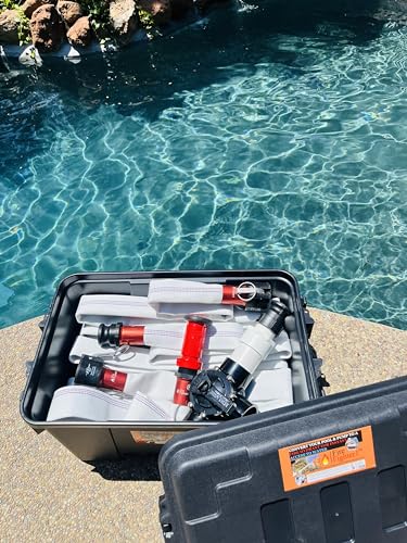 FireFighter1 Fire Hose for Pool Pumps 100' with Installation Kit