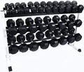 Ader Dumbbell Set 2-70 lbs 19 Pairs with 72'' Rack and Rubber Mat