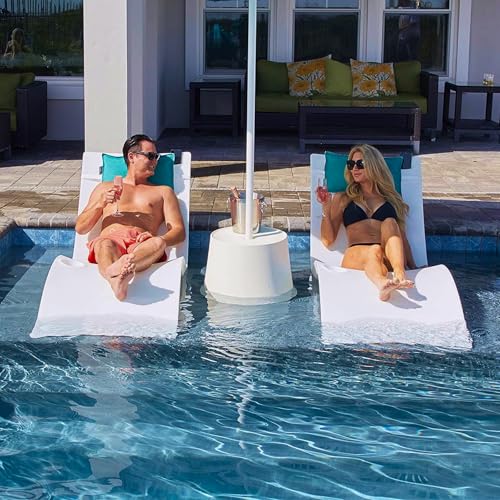 Floating Luxuries Kai Shelf Pool Lounger Set of 2 White