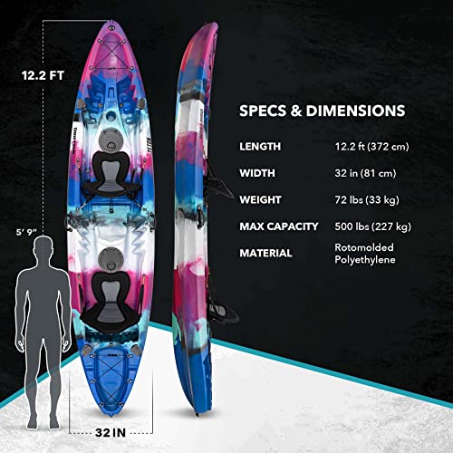 Driftsun Teton 120 Hard Shell Kayak Pink/Blue