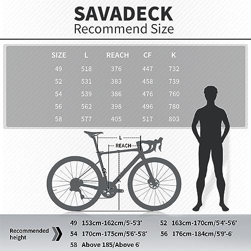 SAVADECK Carbon Road Bike with Shimano Ultegra Di2 9270 Electric Groupset Black Purple