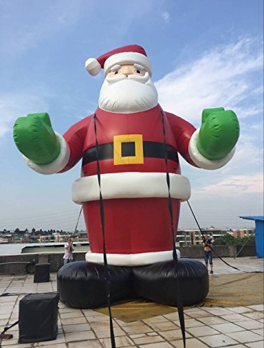 Air-Ads Supplies 20ft Inflatable Giant Christmas Santa Claus Red Green