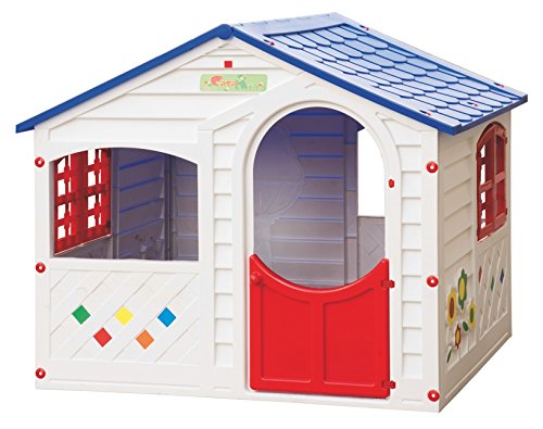 Casa Mia Colorful Playhouse with 4 Stackable Chairs, PolyPure Plastic, Ages 2-6