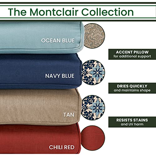 Hanover Montclair 11-Piece Outdoor Dining Set Navy