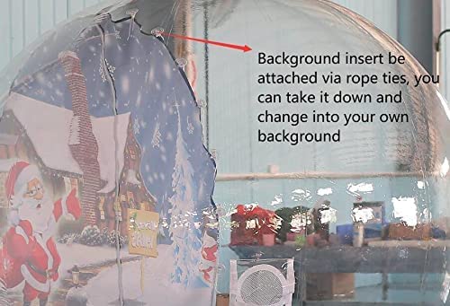 SAYOK Inflatable Christmas Decoration Snow Globe Tent with Blower and Pump, 9.84ft Black Bottom