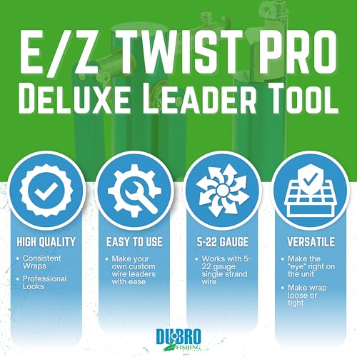 DU-BRO Fishing E/Z Twist Pro Deluxe Leader Tool 5-22 Gauge Blue