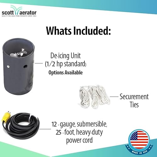 Scott Aerator Slinger De-Icer for Lakes & Ponds 1/3 HP 230V Stainless Steel