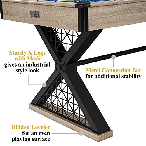 Barrington Billiards 5' Brooks Drop Pocket Table Black/Blue/Light Wood Grain