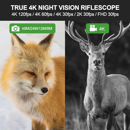 Oneleaf.ai Commander NV500 4K Digital Night Vision Riflescope with Rangefinder
