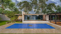WaterWarden Inground Pool Solid Safety Cover 32' x 50' Rectangle Solid Blue With Drain Panel