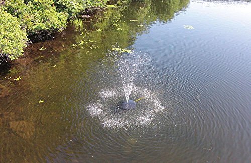 Fawn Lake Fountains Pond Fountain with 1/2 HP Pump, 7 Patterns, 100ft Cord Black