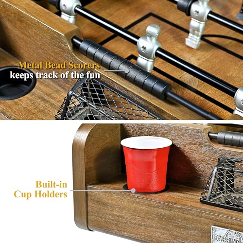 Barrington Billiards 58” Coventry Foosball Table Wood Grain / Black