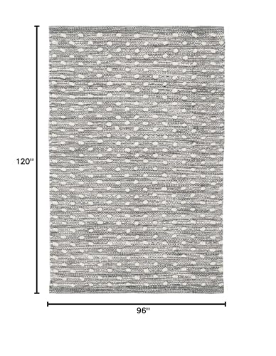 Dash & Albert Handwoven Hobnail Indoor/Outdoor Rug 8x10 Feet Grey
