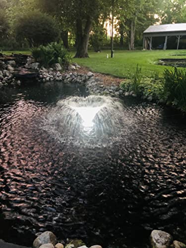 EasyPro Pond Products Starburst Mini Floating Fountain with LED Light Set Crystal