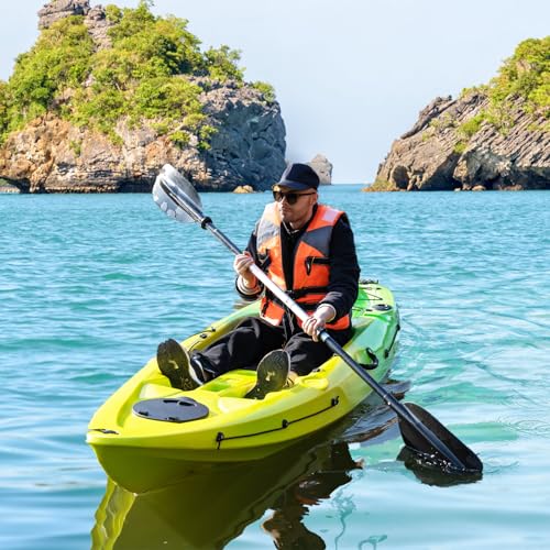 CuisinAid Fishing Kayak with Paddles 9.68FT Green Yellow