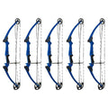 GENESIS Archery Compound Bow Adjustable Draw Length 15-30 Inches 10-20 lbs Left-Handed Blue