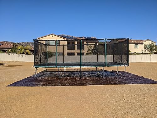 Galactic Xtreme Rectangle Trampoline 13x23 Gymnastics with Net Green