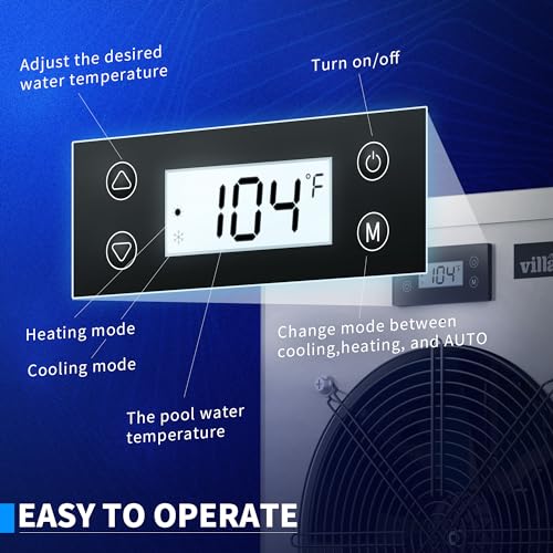Villastar Pool Heater 16000 BTU/hr Electric Above Ground & Inground Pools