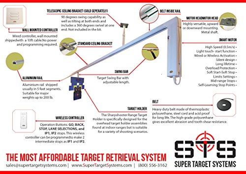 Super Target Systems Complete DIY Target Retrieval System for Shooting Ranges Blue