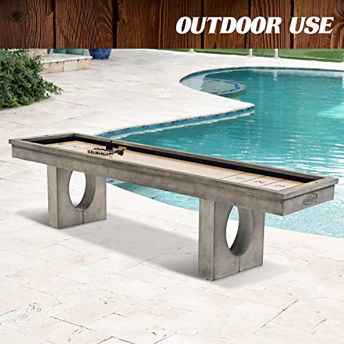 Barrington Billiards Aurora Outdoor Shuffleboard Table Gray/Light Wood Grain