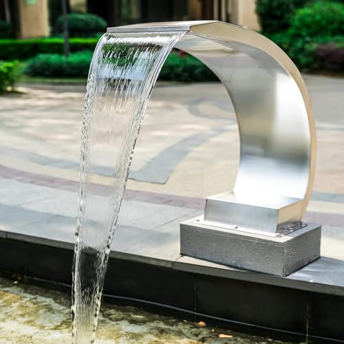 PONDO 304 Stainless Steel Swimming Pool & Garden Cascade Waterfall Fountain Brushed Finishing New