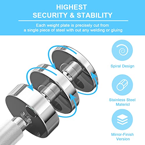 Balelinko Adjustable Chrome Dumbbell 55-85 lbs, Single