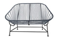 Innit Inlove Loveseat Grey Weave on White Frame