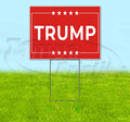 TampaPrinting Trump RED Yard Sign 18" x 24" with Metal Step Stake