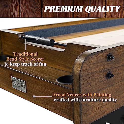 Barrington Billiards Coventry Shuffleboard Table Gray/Light Wood Grain/Dark Wood Grain