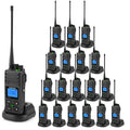 SAMCOM Rechargeable Long Range Walkie Talkies 5W UHF Radios with Earpiece Black - 19 Packs