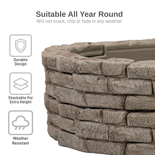 RTS Home Accents Rock Lock Raised Garden Bed Kit 96" Oval