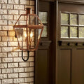 Bailey Street Home 4 Light Wall Lantern Aged Copper Finish with Clear Glass Copper