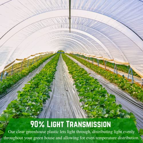 Farm Plastic Supply Clear Greenhouse Plastic Sheeting 6 Mil 54' x 75' UV Resistant