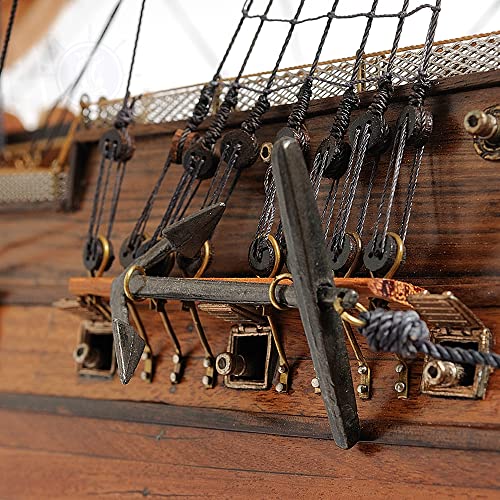 Old Modern Handicrafts Large HMS Surprise Wooden Model Ship Multi Color