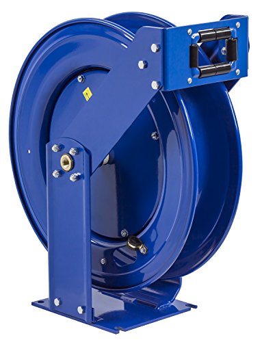 COXREELS Spring Rewind Hose Reel for Fuel Dispensing 3/4" I.D. 75' Hose 300 PSI Blue