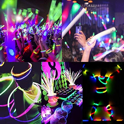 Glow With Us 1200 Glow Stick Necklaces Bulk Assorted Colors