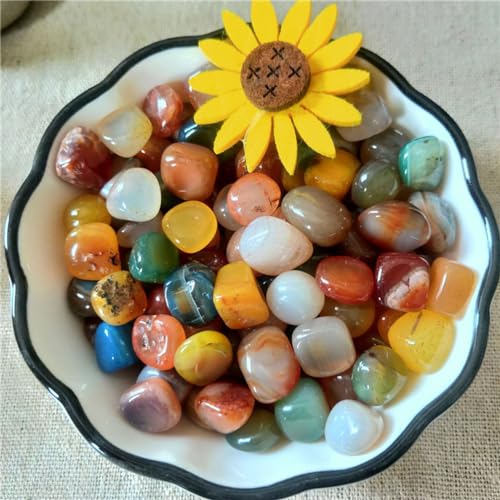 Sermair Polished Pebble Building Decoration Stone Mix Colors 10-20MM 110lb