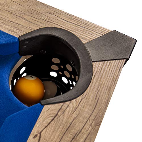 American Legend Kirkwood 84” Billiard Table Rustic Blond Finish Blue