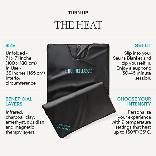 HigherDOSE Infrared Sauna Blanket - Relax & Detox Your Body - Portable Home Sauna Therapy