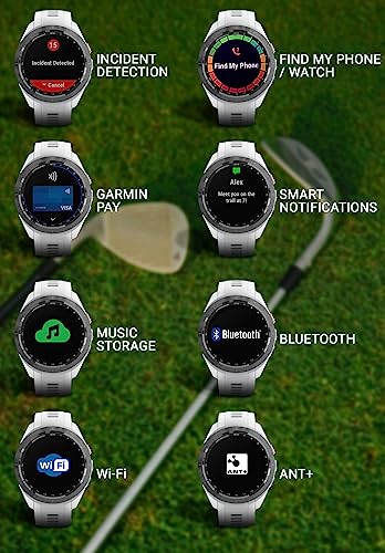 Wearable4U Garmin Approach S70 Golf Smart Watch White +E-bank