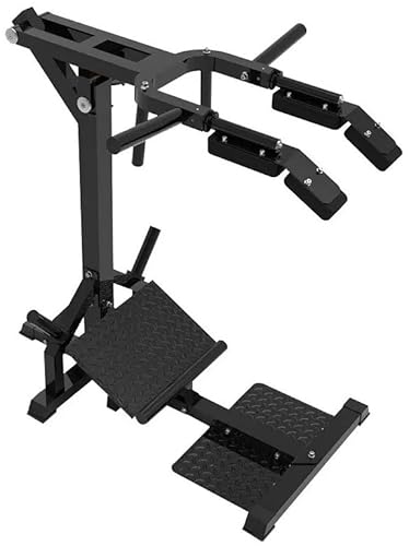 French Fitness Leverage Squat & Calf Machine Black