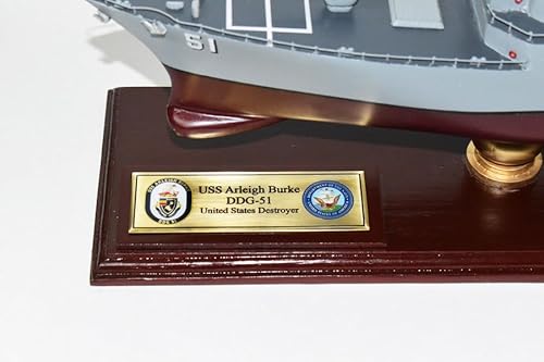Squadron Nostalgia LLC USS Arleigh Burke (DDG-51) Scale Model Mahogany Multicolor