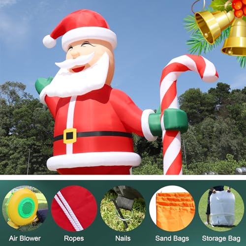Inflatable 26FT Giant Inflatable Santa Claus Red