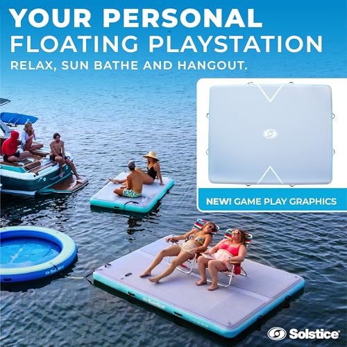 Solstice Inflatable Luxe Tract Dock Gray 10'x8'
