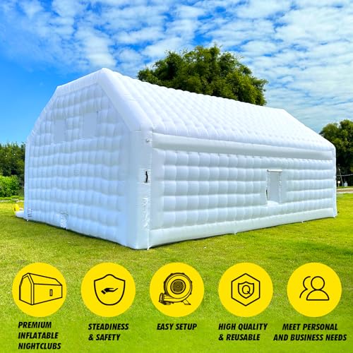 WARSUN Inflatable Night Club Party Tent 20x16.5x12Ft White
