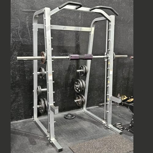 G FASHION STYLE Smith Machine with Linear Bearings and 7° Angle Barbell Silver Gray