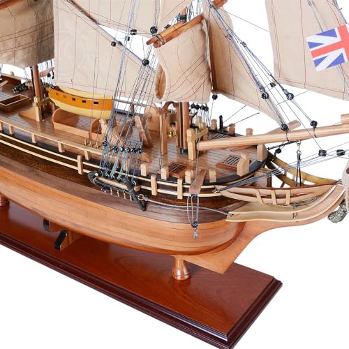 Old Modern Handicrafts HMS Bounty Ship Model Museum Quality Red