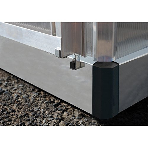 Palram Canopia Greenhouse Kit 6' x 14' Heavy Duty Aluminum Frame with Lockable Door and Vent Silver