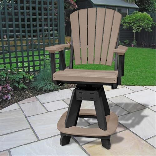 American Furniture Classics Five Piece Square Counter Height Dining Set Weatherwood/Black